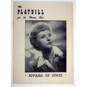Affairs of State Playbill May 1951 Celeste Holm Regina Owen Strudwick Ticket